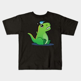 British Tea-Rex Dinosaur Kids T-Shirt